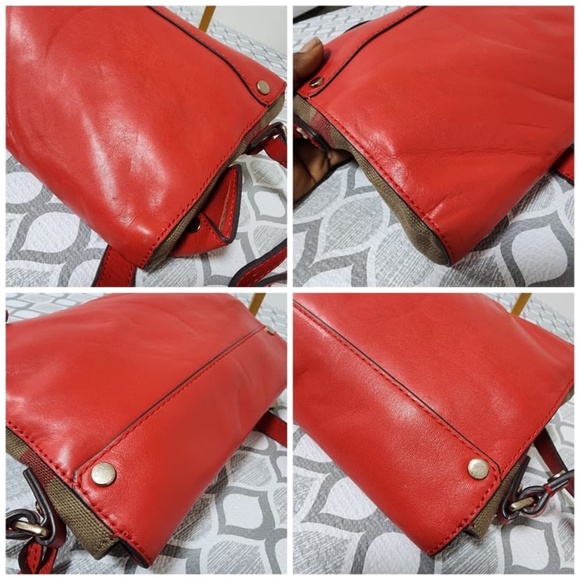 Authentic Burberry Henham Crossbody Bag Beige/Red - Picture 14 of 16